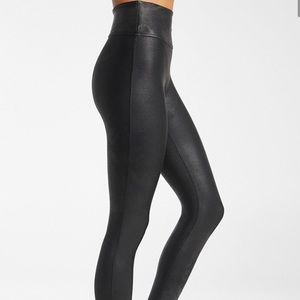 LIGHTLY worn black pleather SPANX  - size S 9/10 condition.